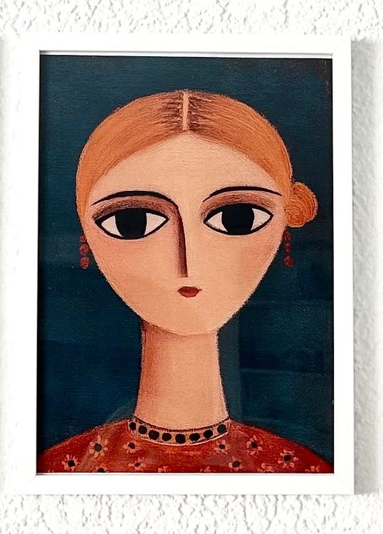 🟢 portrait naïf femme nordique / Porträt nordische Frau