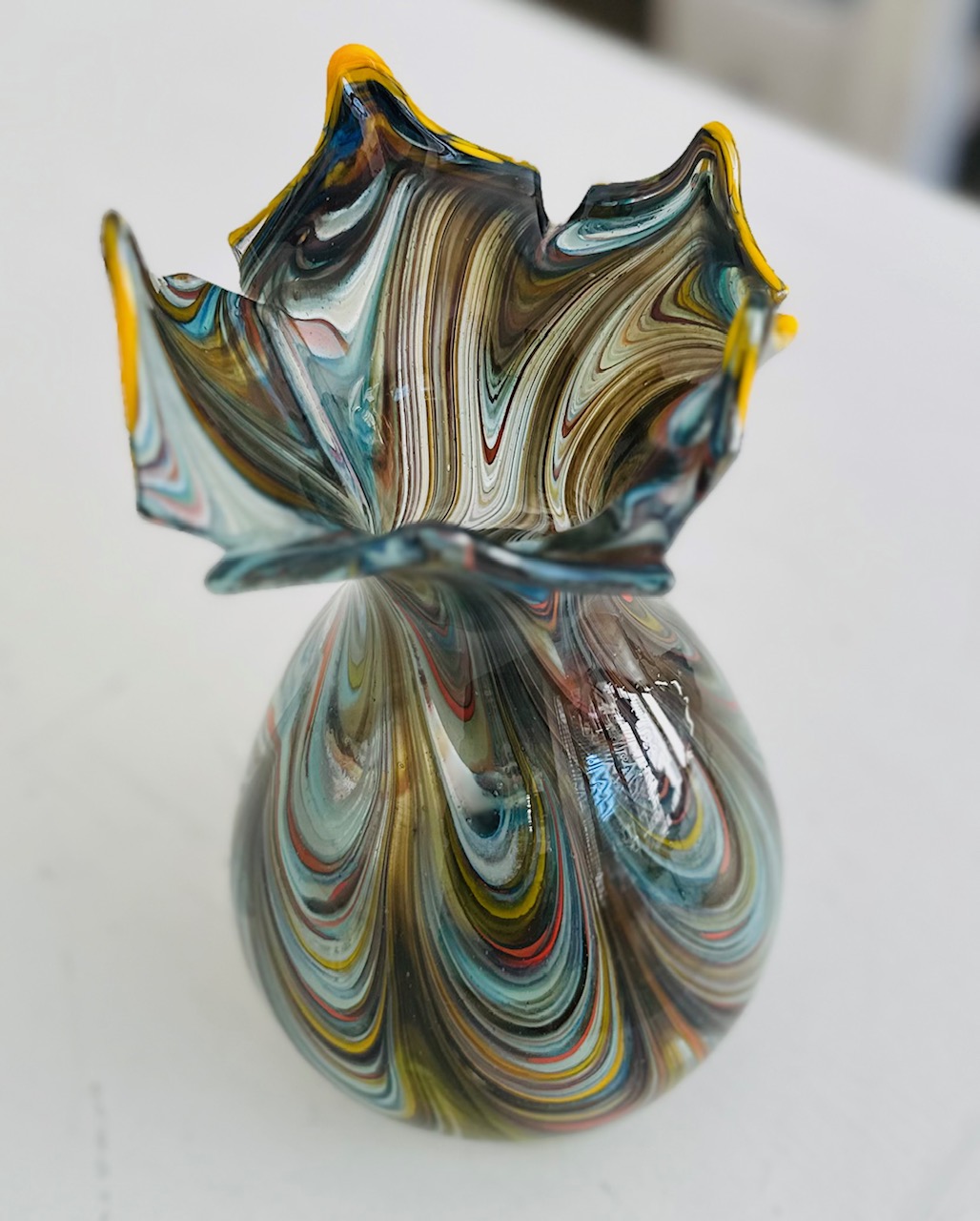 🔥80.- / Glasvase im Murano Stil