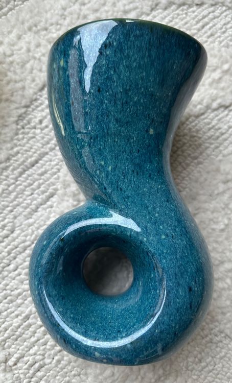 à vendre : VALLAURIS – Vase vintage bleu / Mid-Century Keramikvase